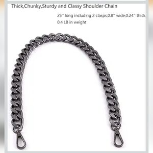 25 Inch Trendy Chunky Metal Chain Purse Handle Shoulder Strap Replacement